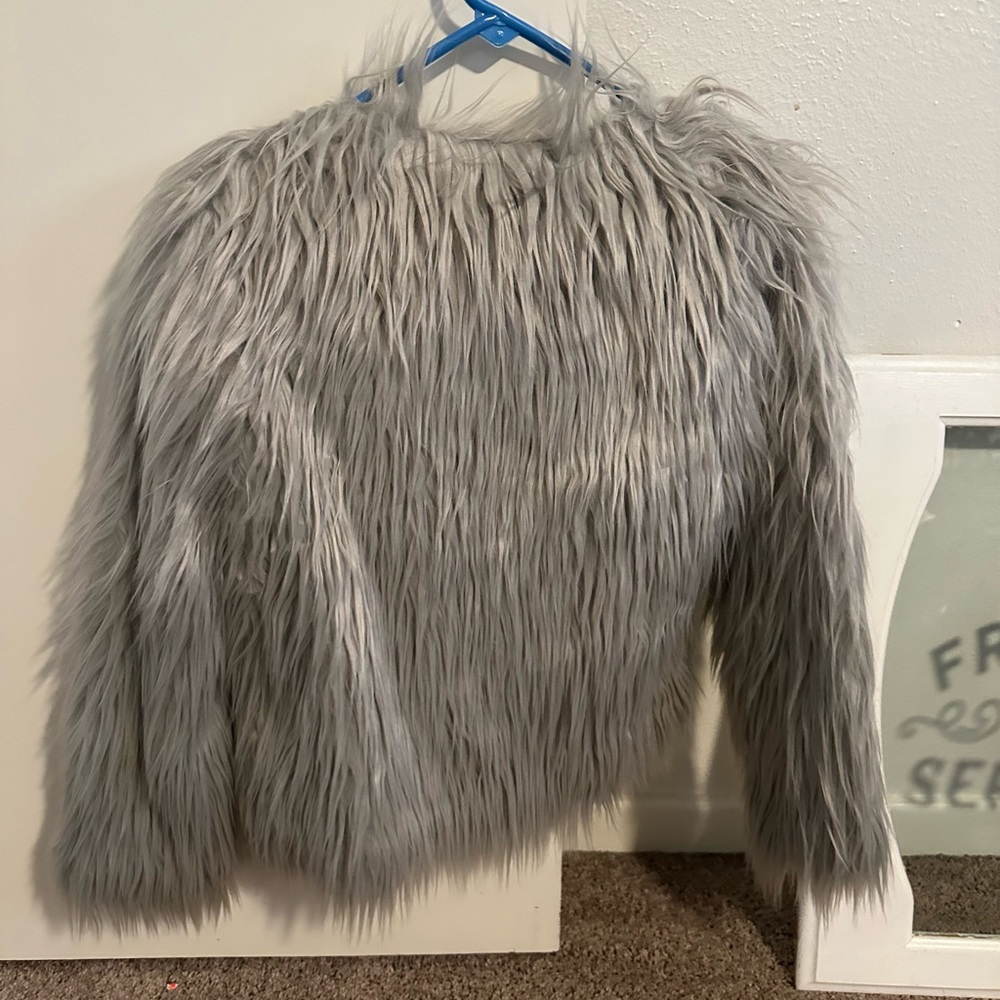 Grey Faux fur jacket